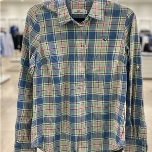 Vineyard Vines Multicolor Plaid Shirt Size 8